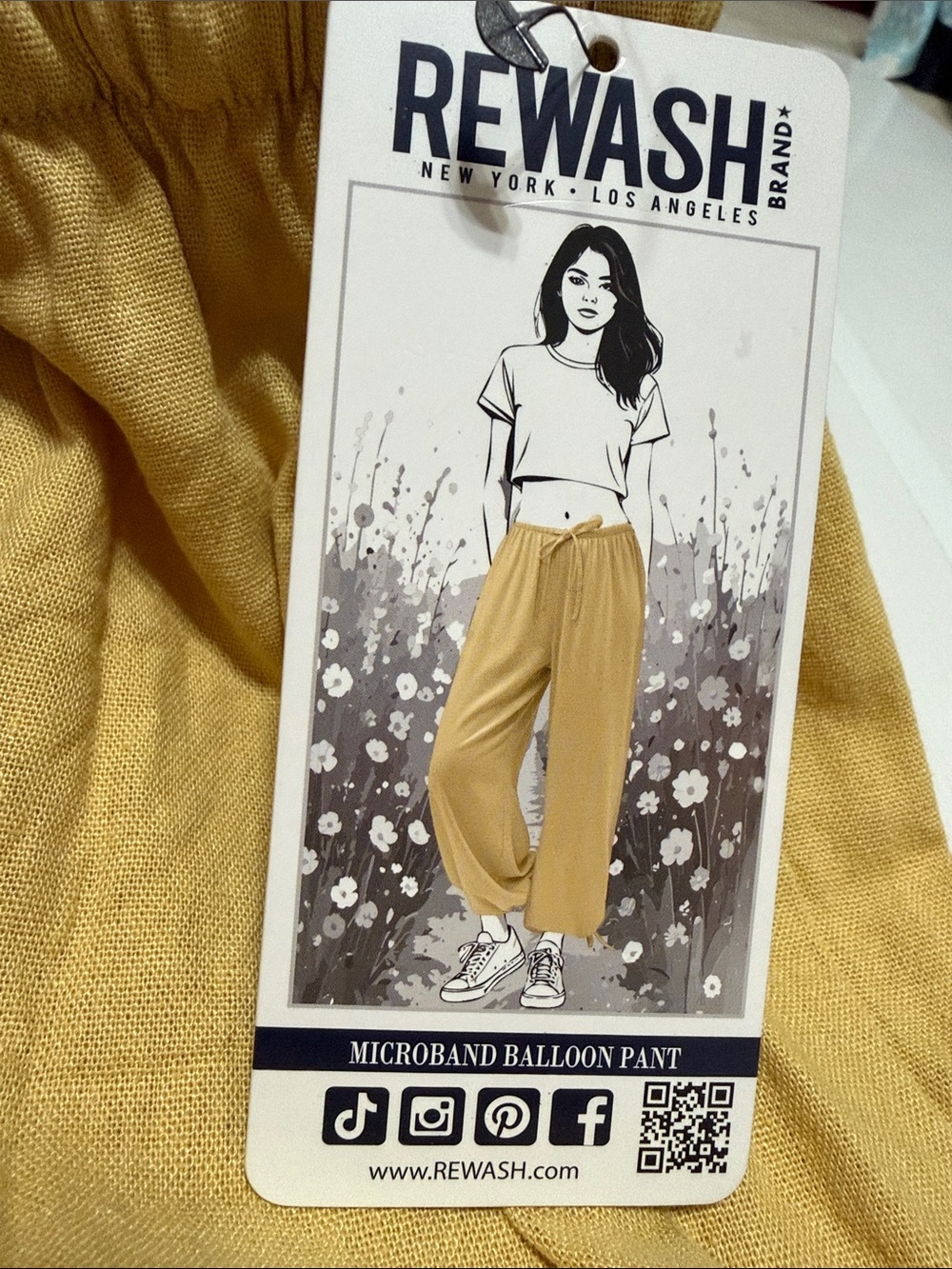 Rewash Mustard Yellow Balloon Pants M NWT